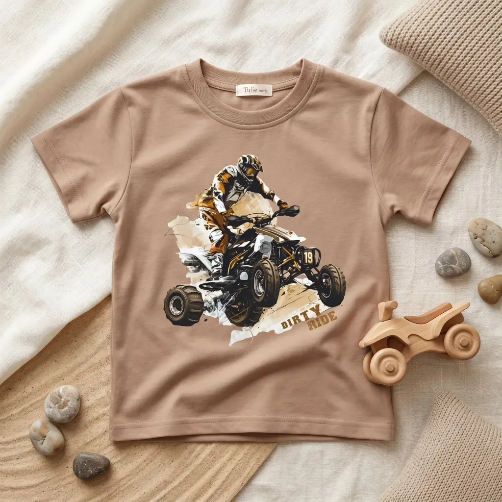 Boys T-shirt with quad print (86/92)