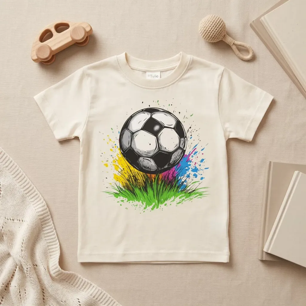 Boys T-shirt with football print (86/92)