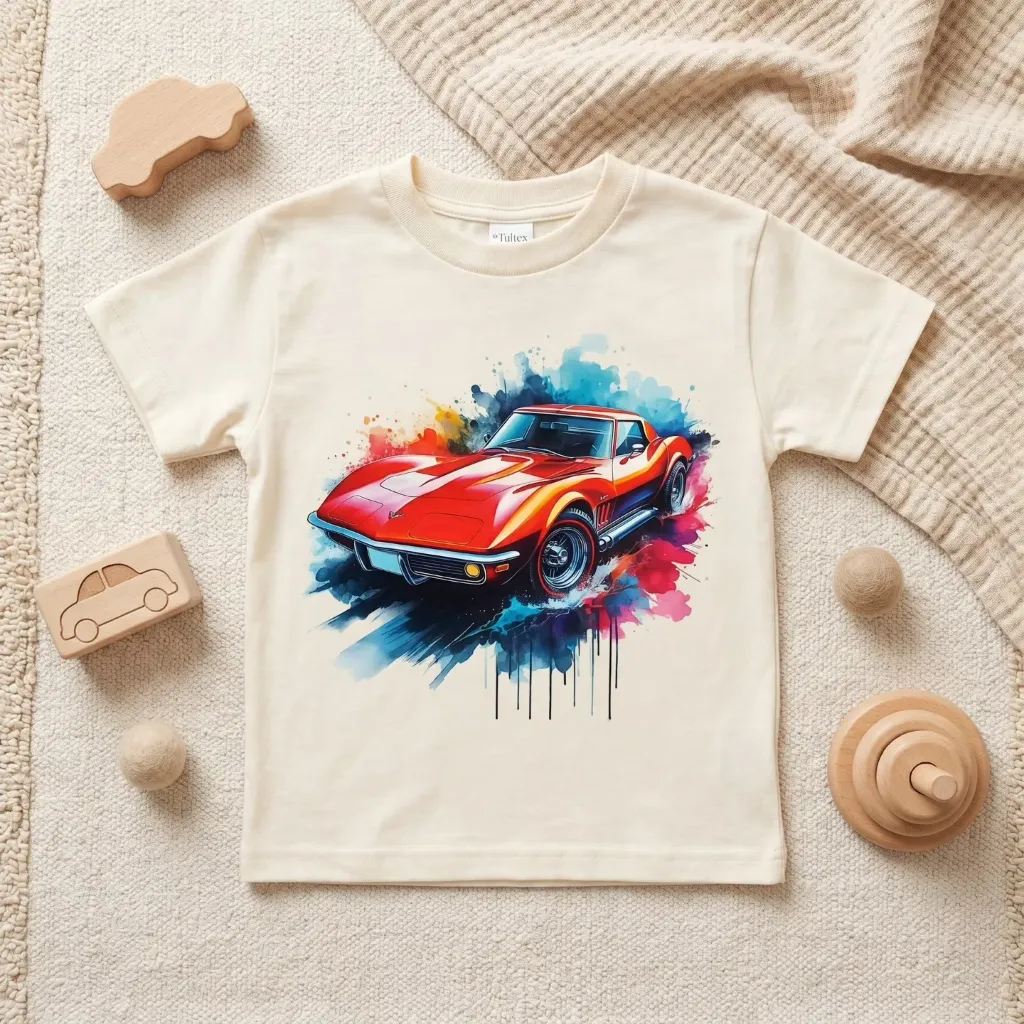 Boys T-shirt with car print (86/92)