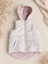 Gewatteerde Meisjesbodywarmer met Capuchon
