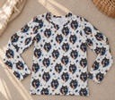 Kids Long Sleeve Shirt with Wolf Print