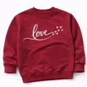 Bordeaux Kinder Sweater met Love Print