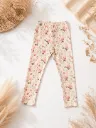 Legginsy dziewczęce z kwiatowym nadrukiem