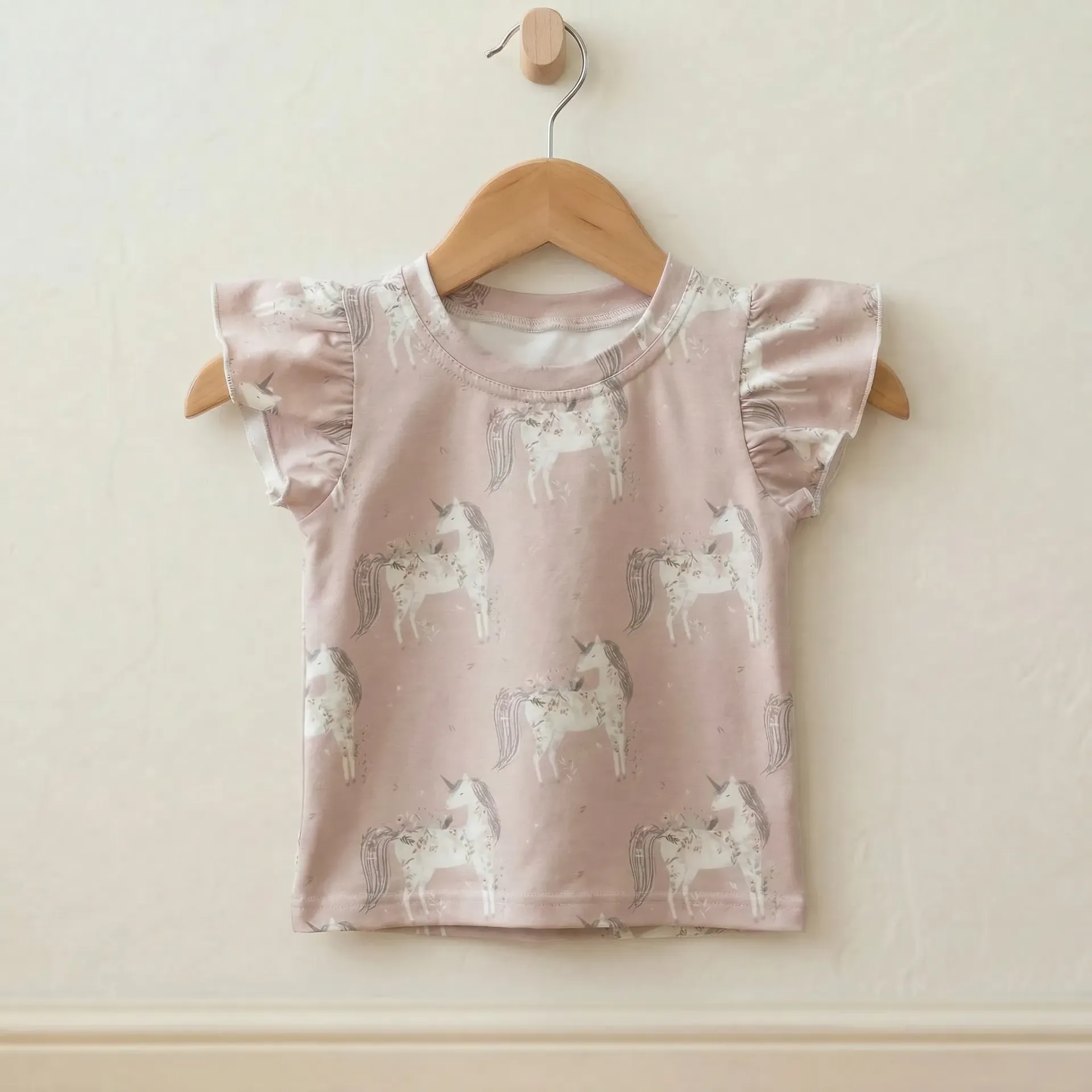 Girls T-shirt with unicorn print